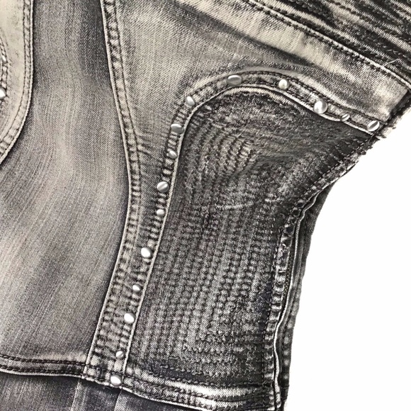 Boom Boom Jeans Strapless Studded Romper Medium - Picture 3 of 7